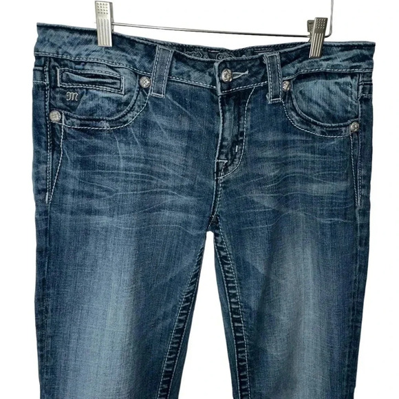 Miss Me Denim Boot Cut Jeans with Embellished Pockets - Picture 4 of 7